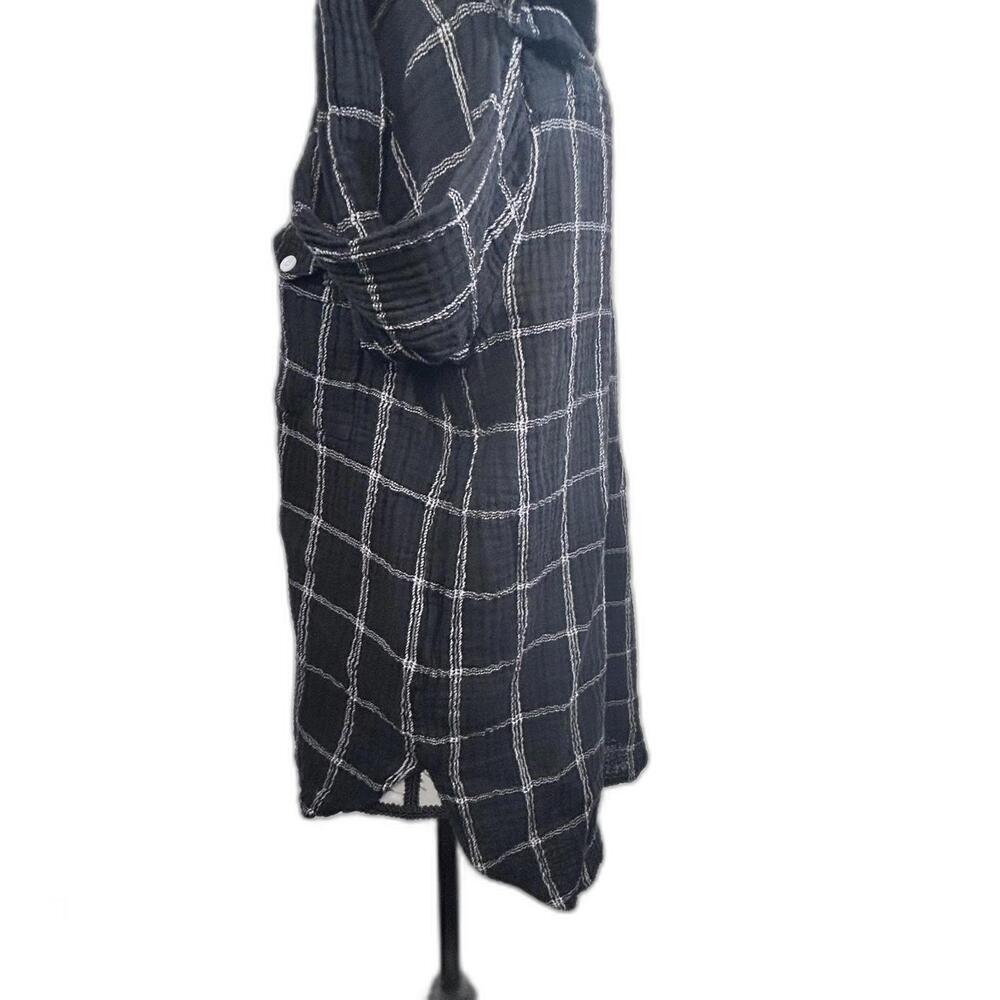 Madewell Lightspun black and white checkered button up shirt‎ Women's size S - Picture 6 of 6